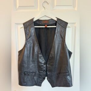 Calfskin softest leather vest - unisex